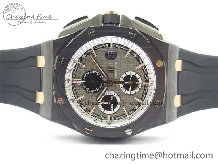 ComfortFit Royal Oak Offshore 44mm Black Ceramic Germany Edition JF 1:1 Best Edition on Rubber Strap A3126 V 4835