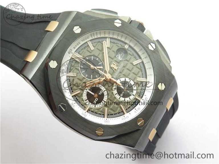 ComfortFit Royal Oak Offshore 44mm Black Ceramic Germany Edition JF 1:1 Best Edition on Rubber Strap A3126 V 4835