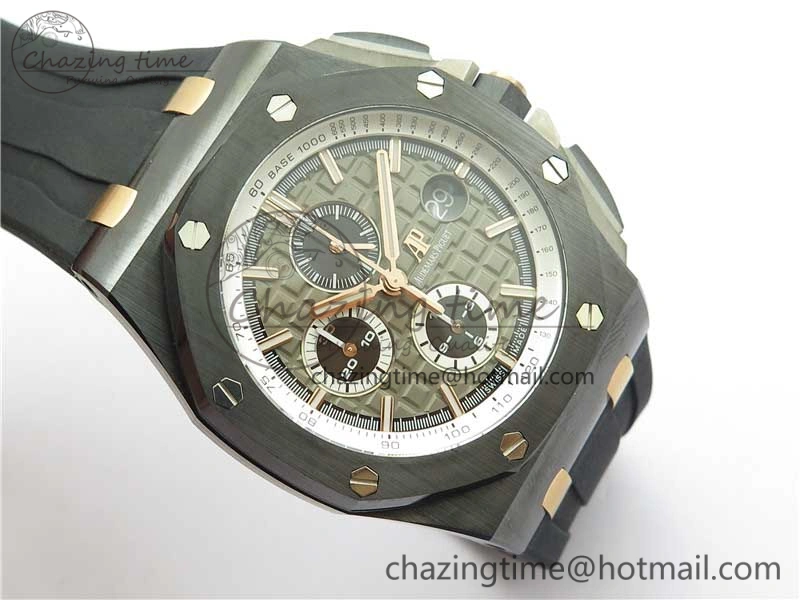 ComfortFit Royal Oak Offshore 44mm Black Ceramic Germany Edition JF 1:1 Best Edition on Rubber Strap A3126 V 4835
