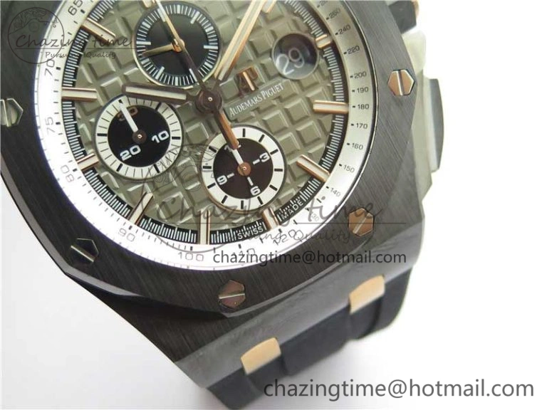 ComfortFit Royal Oak Offshore 44mm Black Ceramic Germany Edition JF 1:1 Best Edition on Rubber Strap A3126 V 4835