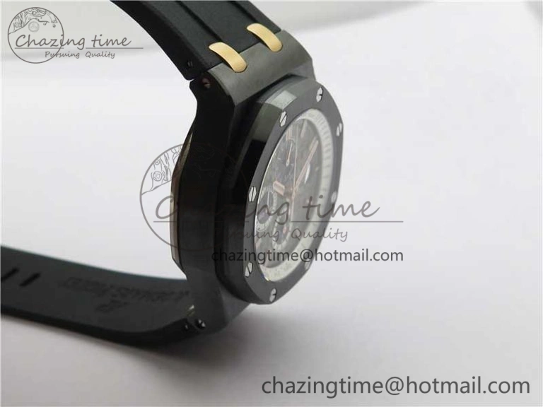 ComfortFit Royal Oak Offshore 44mm Black Ceramic Germany Edition JF 1:1 Best Edition on Rubber Strap A3126 V 4835