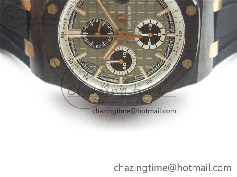 ComfortFit Royal Oak Offshore 44mm Black Ceramic Germany Edition JF 1:1 Best Edition on Rubber Strap A3126 V 4835