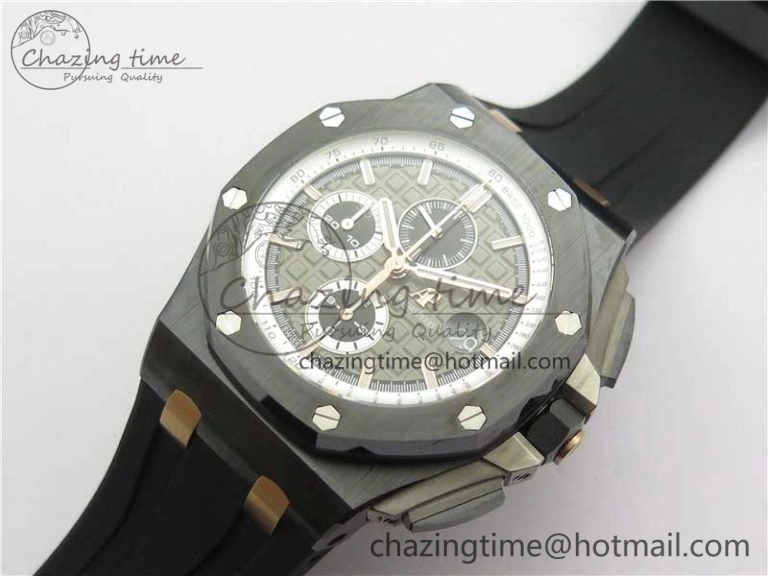 ComfortFit Royal Oak Offshore 44mm Black Ceramic Germany Edition JF 1:1 Best Edition on Rubber Strap A3126 V 4835