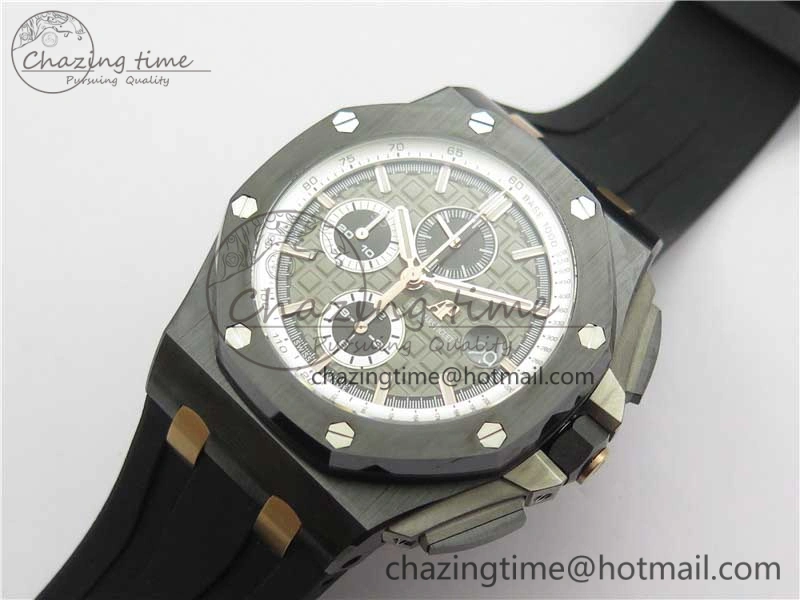 ComfortFit Royal Oak Offshore 44mm Black Ceramic Germany Edition JF 1:1 Best Edition on Rubber Strap A3126 V 4835