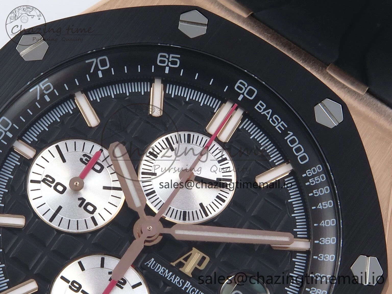 Royal Oak Offshore 44mm Black Ceramic RG TKF 1:1 Best Edition Black RG Dial on Black Rubber Strap A Efficient 4315
