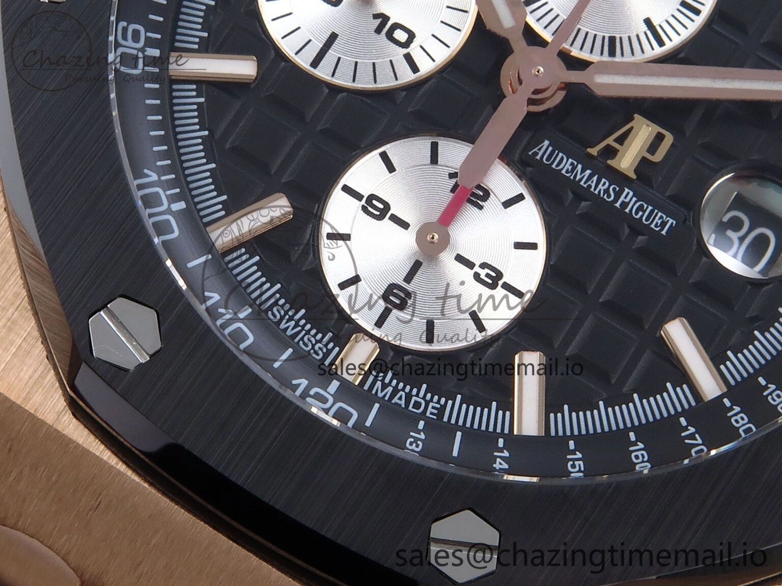 Royal Oak Offshore 44mm Black Ceramic RG TKF 1:1 Best Edition Black RG Dial on Black Rubber Strap A Efficient 4315