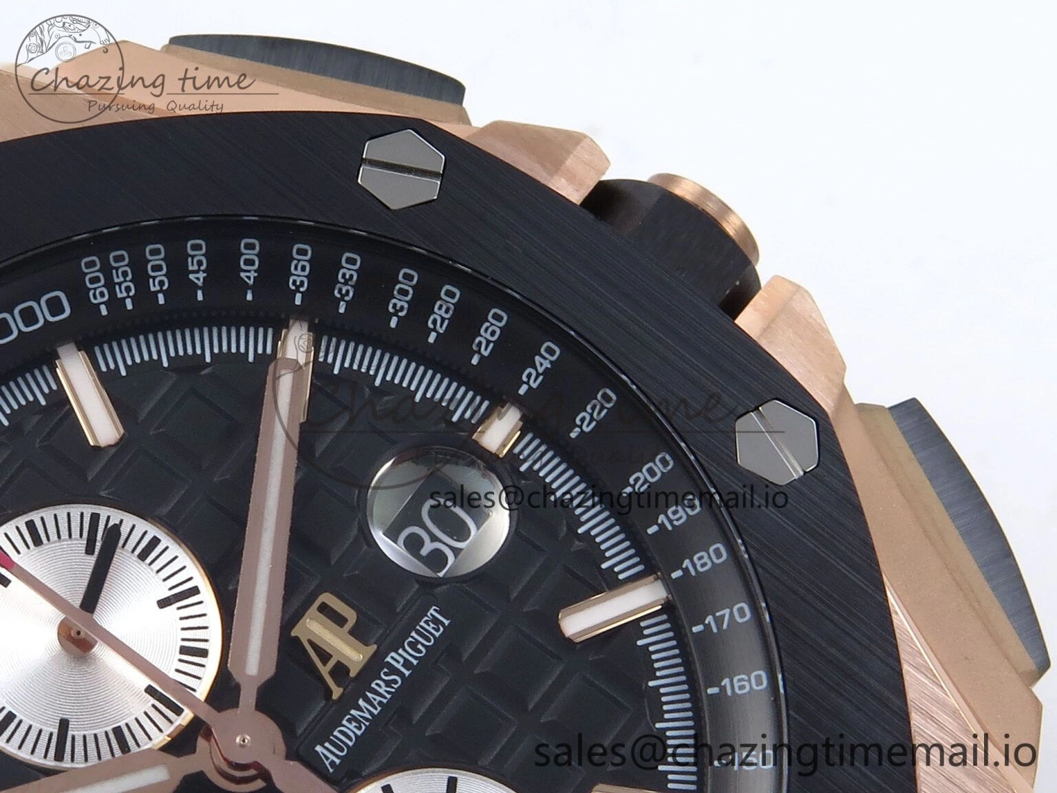 Royal Oak Offshore 44mm Black Ceramic RG TKF 1:1 Best Edition Black RG Dial on Black Rubber Strap A Efficient 4315