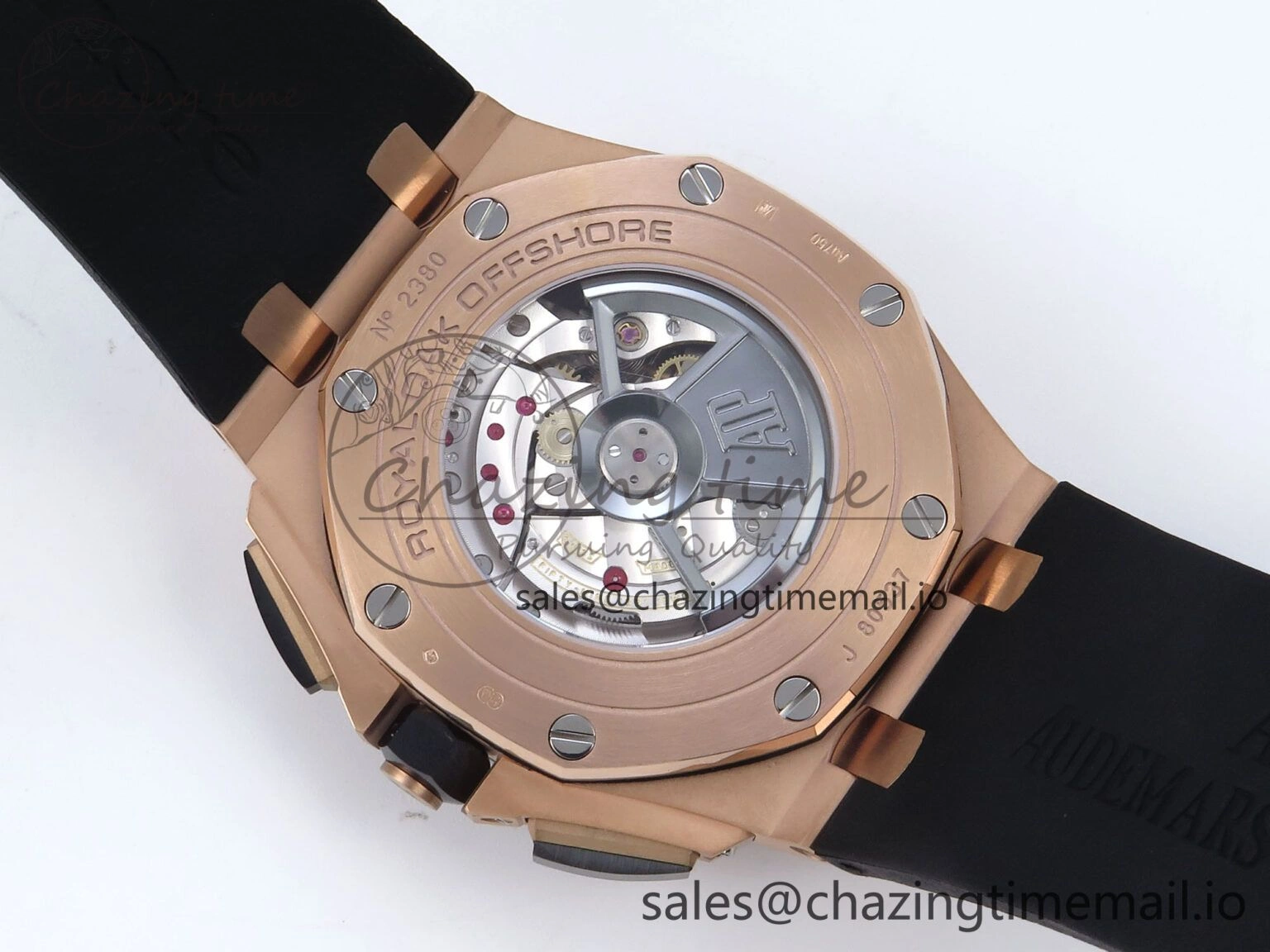 Royal Oak Offshore 44mm Black Ceramic RG TKF 1:1 Best Edition Black RG Dial on Black Rubber Strap A Efficient 4315