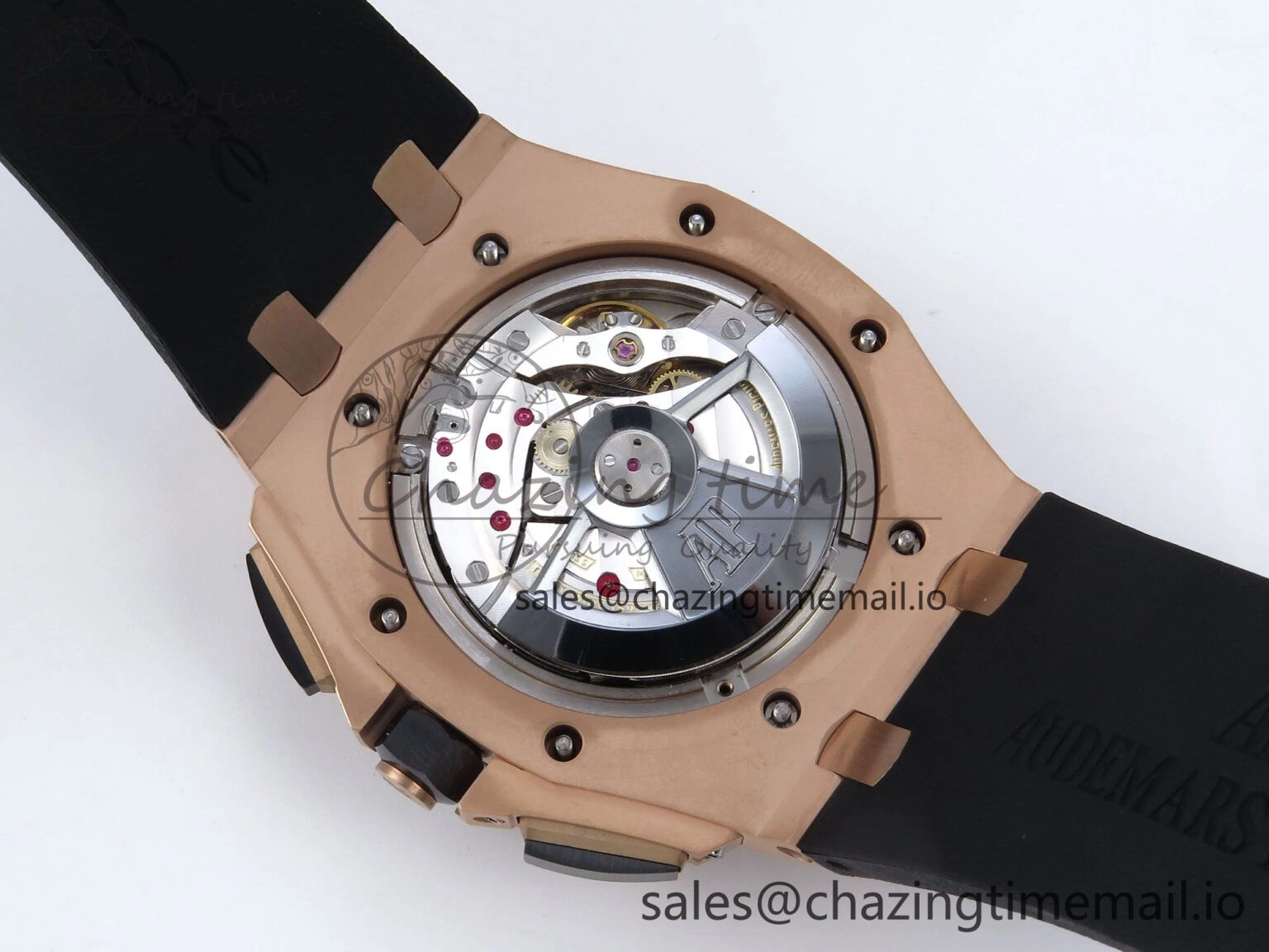 Royal Oak Offshore 44mm Black Ceramic RG TKF 1:1 Best Edition Black RG Dial on Black Rubber Strap A Efficient 4315