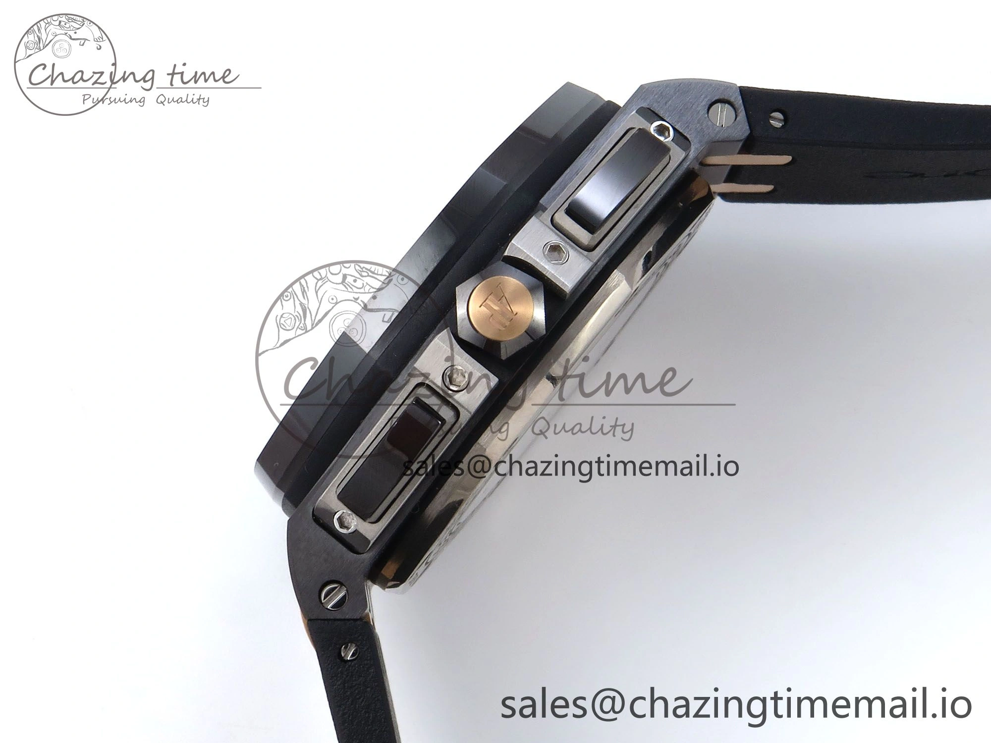 SportInspired Royal Oak Offshore 44mm Black Ceramic RG TKF 1:1 Best Edition Gray Dial on Black Rubber Strap A 4371
