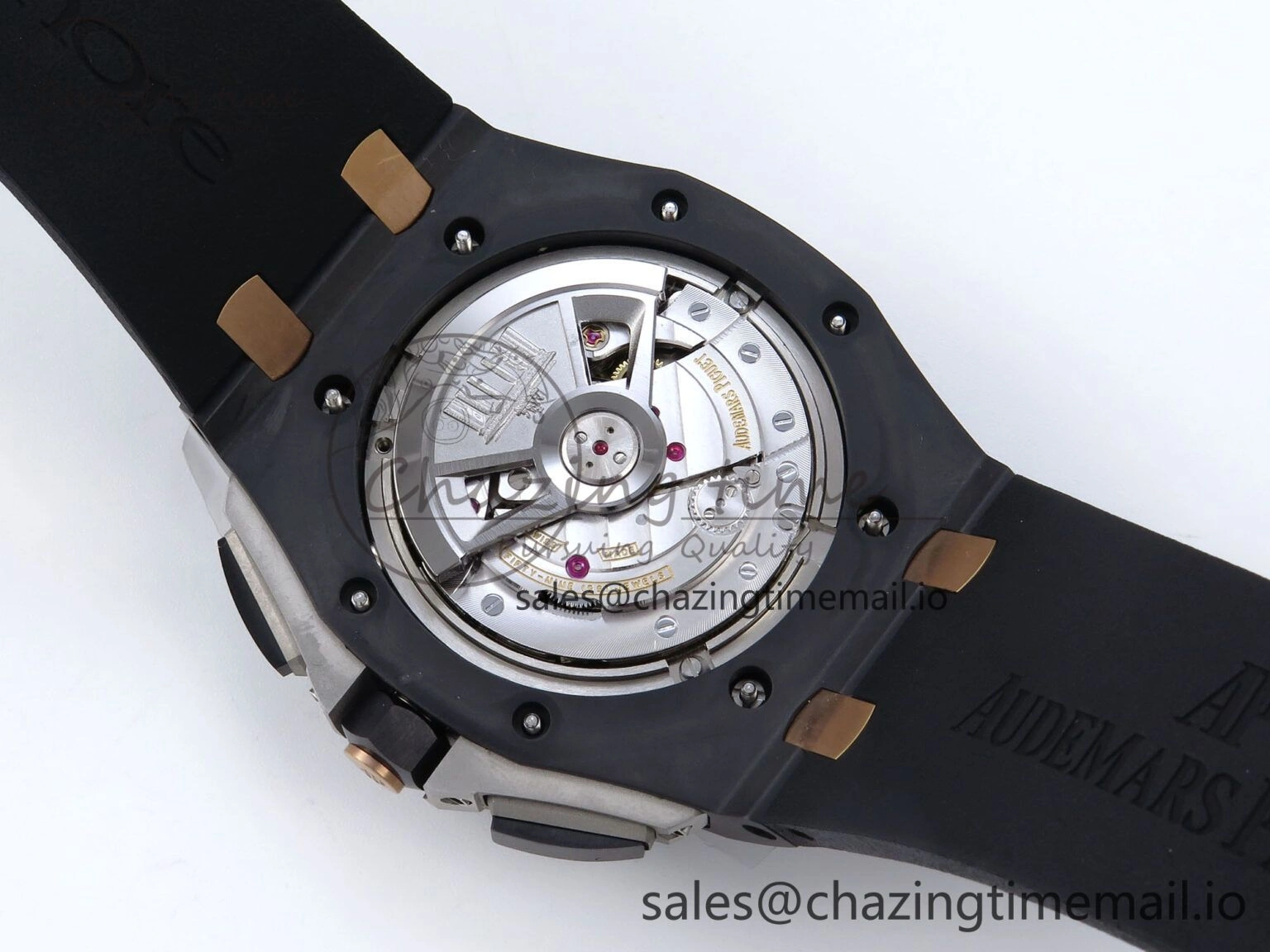 SportInspired Royal Oak Offshore 44mm Black Ceramic RG TKF 1:1 Best Edition Gray Dial on Black Rubber Strap A 4371