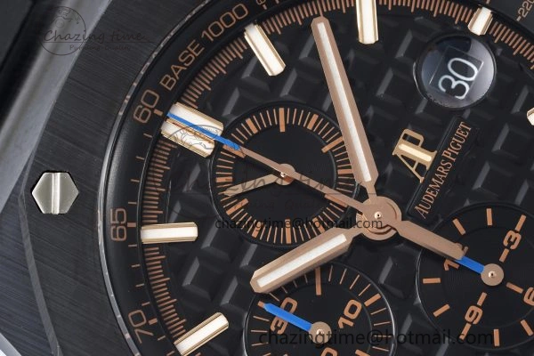 FashionForward Royal Oak Offshore 44mm Black Ceramic RSF 1:1 Best Edition Black Dial on Rubber Strap A3126 V 4717