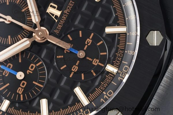 FashionForward Royal Oak Offshore 44mm Black Ceramic RSF 1:1 Best Edition Black Dial on Rubber Strap A3126 V 4717