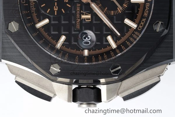 FashionForward Royal Oak Offshore 44mm Black Ceramic RSF 1:1 Best Edition Black Dial on Rubber Strap A3126 V 4717