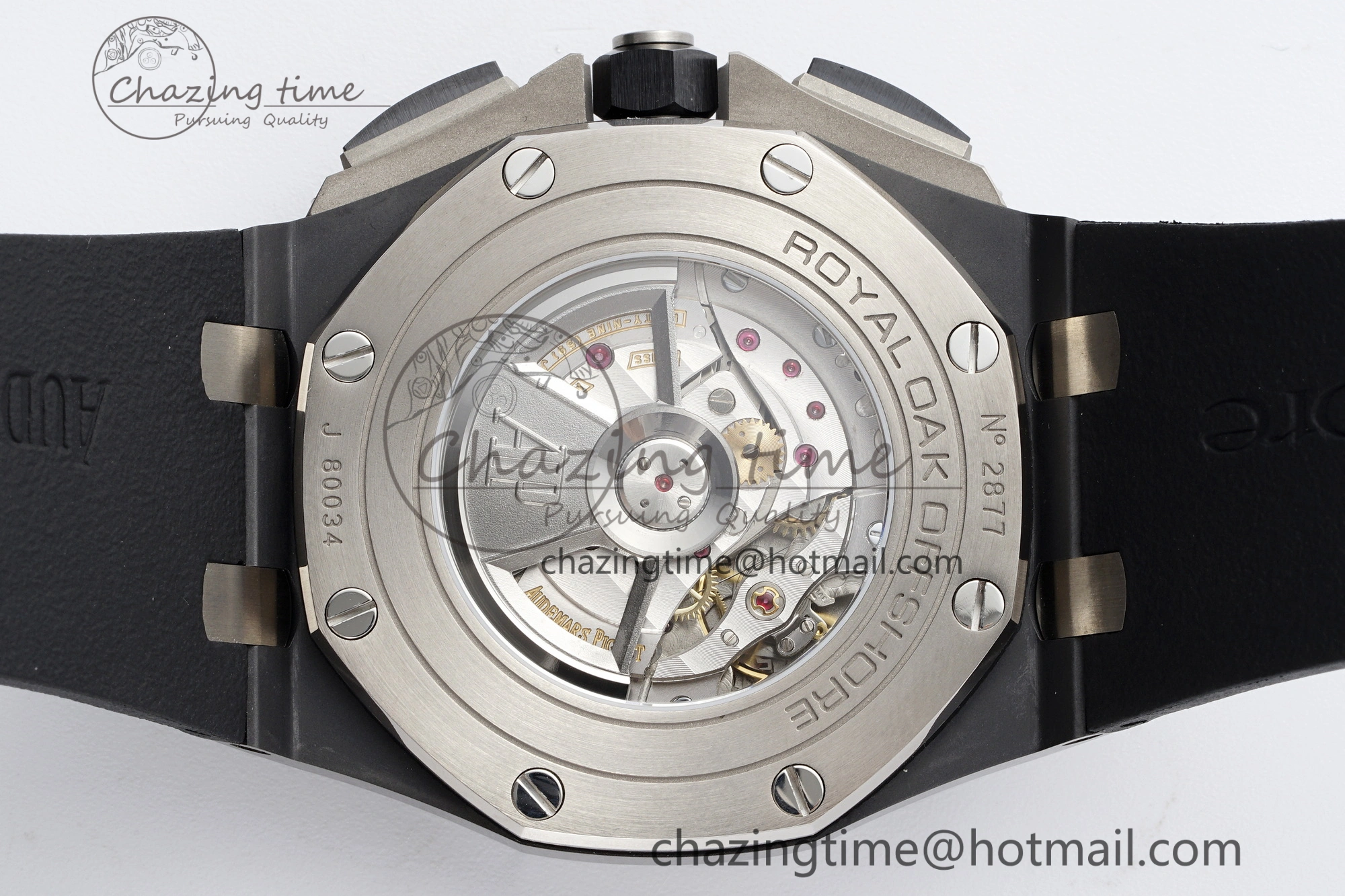 FashionForward Royal Oak Offshore 44mm Black Ceramic RSF 1:1 Best Edition Black Dial on Rubber Strap A3126 V 4717
