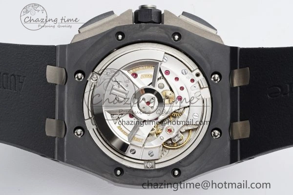 FashionForward Royal Oak Offshore 44mm Black Ceramic RSF 1:1 Best Edition Black Dial on Rubber Strap A3126 V 4717