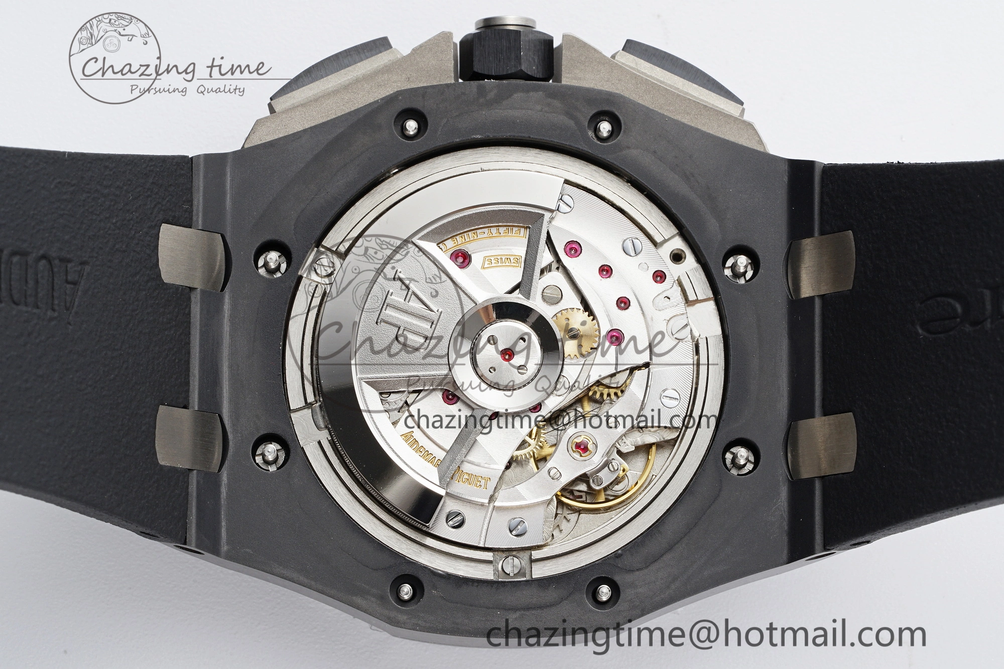 FashionForward Royal Oak Offshore 44mm Black Ceramic RSF 1:1 Best Edition Black Dial on Rubber Strap A3126 V 4717