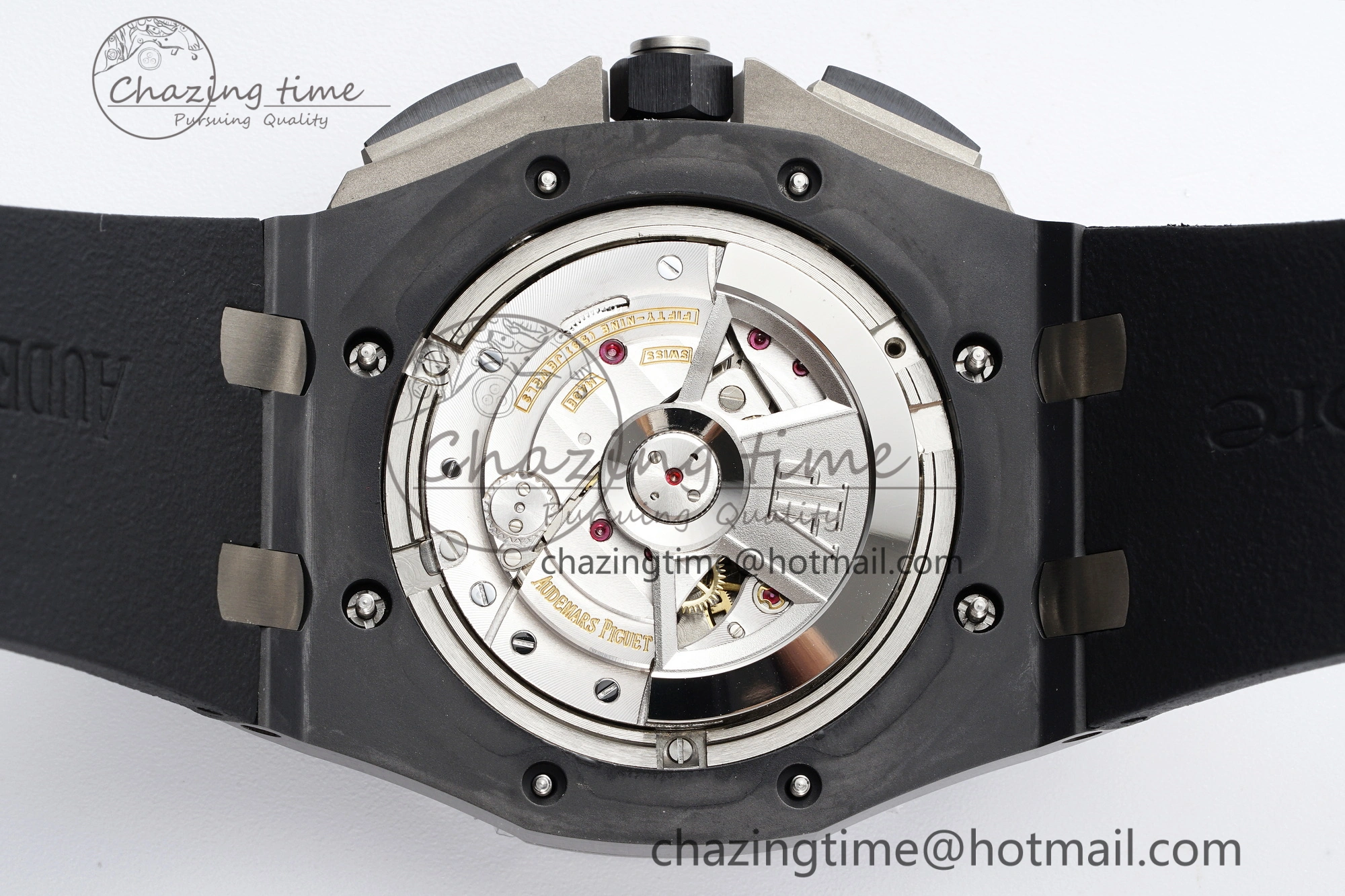 FashionForward Royal Oak Offshore 44mm Black Ceramic RSF 1:1 Best Edition Black Dial on Rubber Strap A3126 V 4717