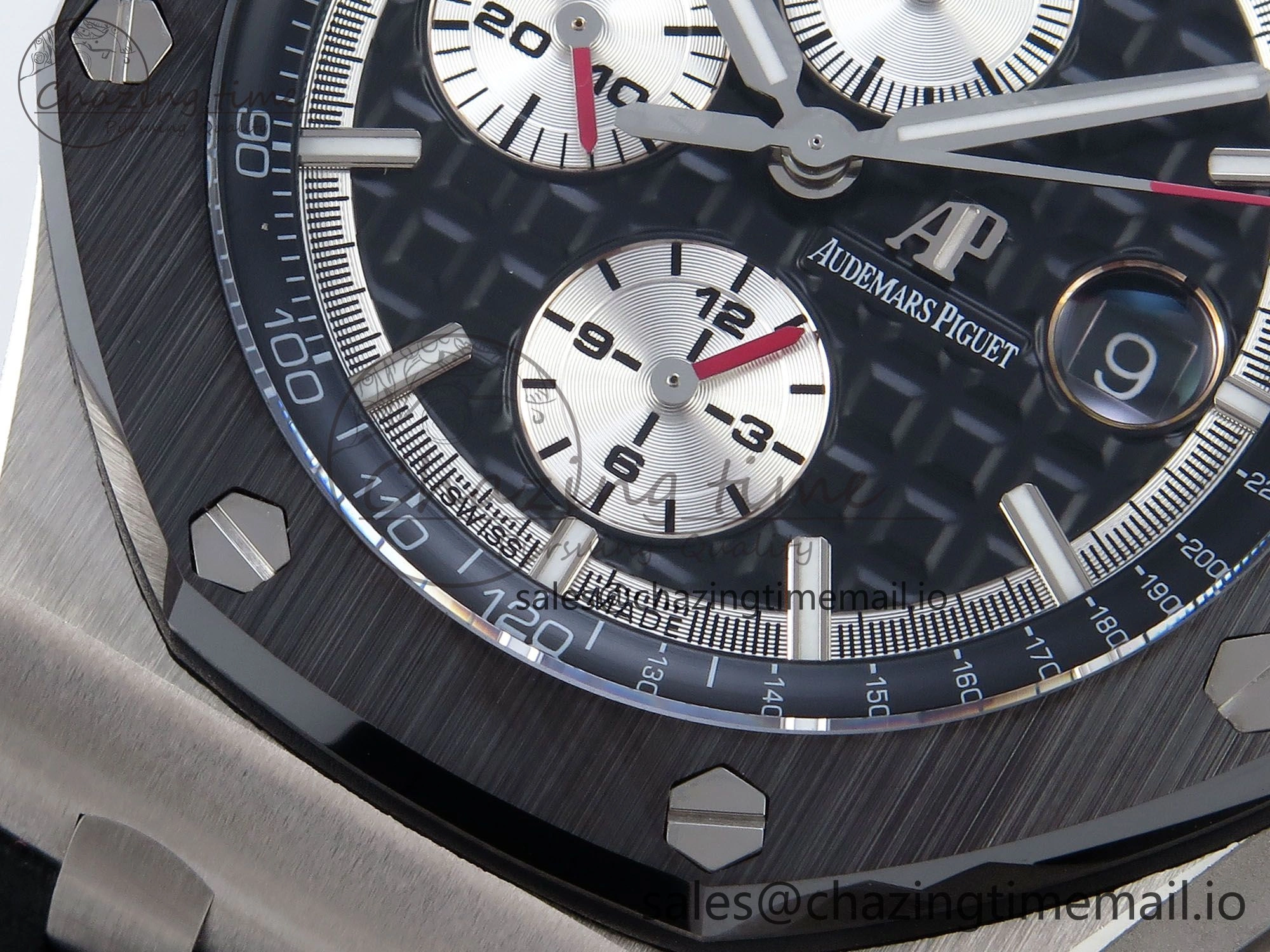 Royal Oak Offshore 44mm Black Ceramic SS TKF 1:1 Best Edition Black SS Dial on Black Rubber Strap A Sustainable 4317