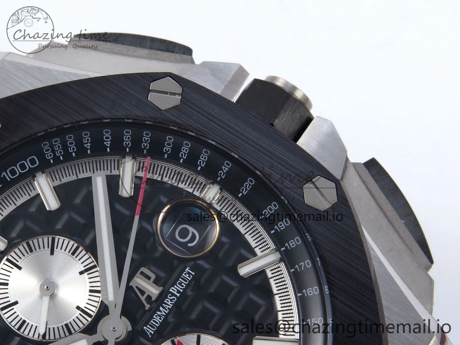 Royal Oak Offshore 44mm Black Ceramic SS TKF 1:1 Best Edition Black SS Dial on Black Rubber Strap A Sustainable 4317