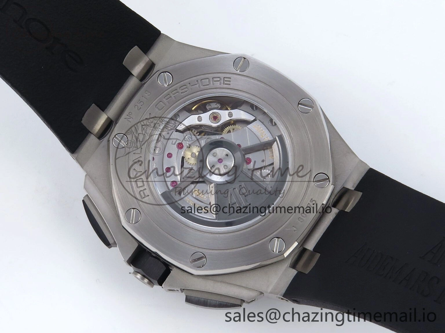Royal Oak Offshore 44mm Black Ceramic SS TKF 1:1 Best Edition Black SS Dial on Black Rubber Strap A Sustainable 4317