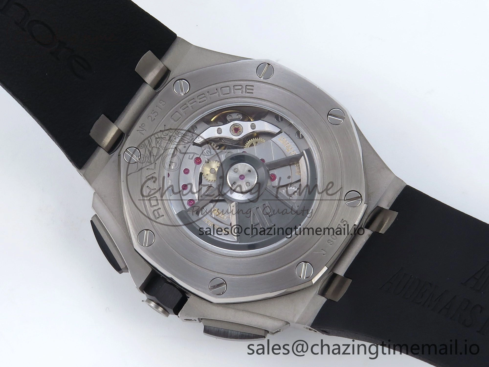Royal Oak Offshore 44mm Black Ceramic SS TKF 1:1 Best Edition Black SS Dial on Black Rubber Strap A Sustainable 4317