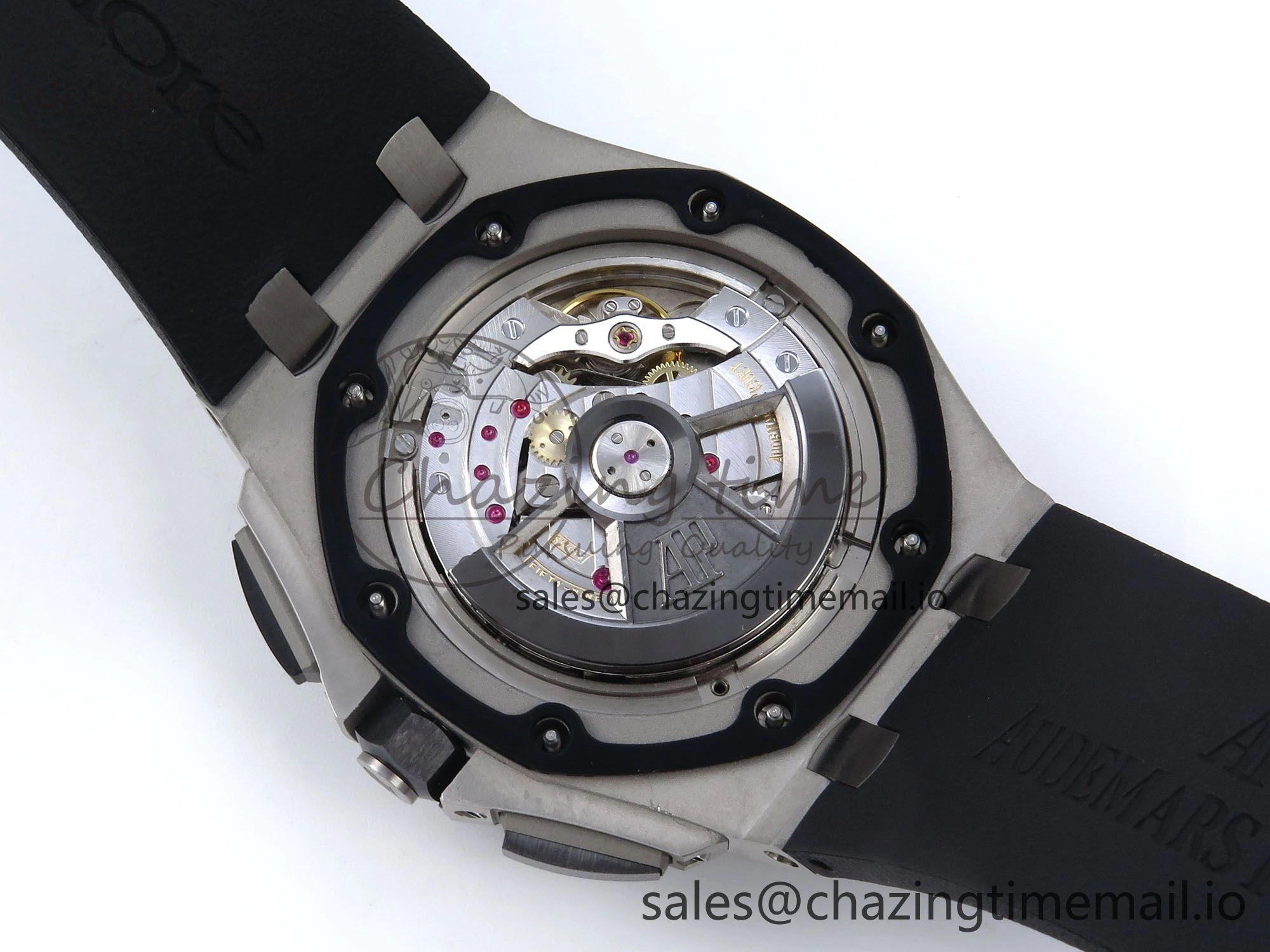 Royal Oak Offshore 44mm Black Ceramic SS TKF 1:1 Best Edition Black SS Dial on Black Rubber Strap A Sustainable 4317