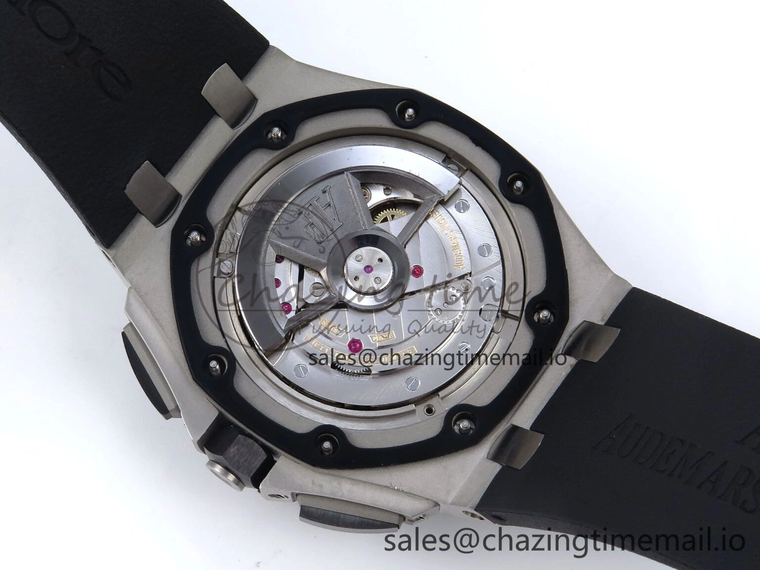 Royal Oak Offshore 44mm Black Ceramic SS TKF 1:1 Best Edition Black SS Dial on Black Rubber Strap A Sustainable 4317