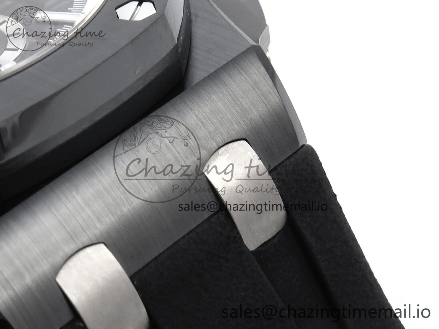Lightweight Royal Oak Offshore 44mm Black Ceramic SS TKF 1:1 Best Edition Gray Dial on Black Rubber Strap A 4373