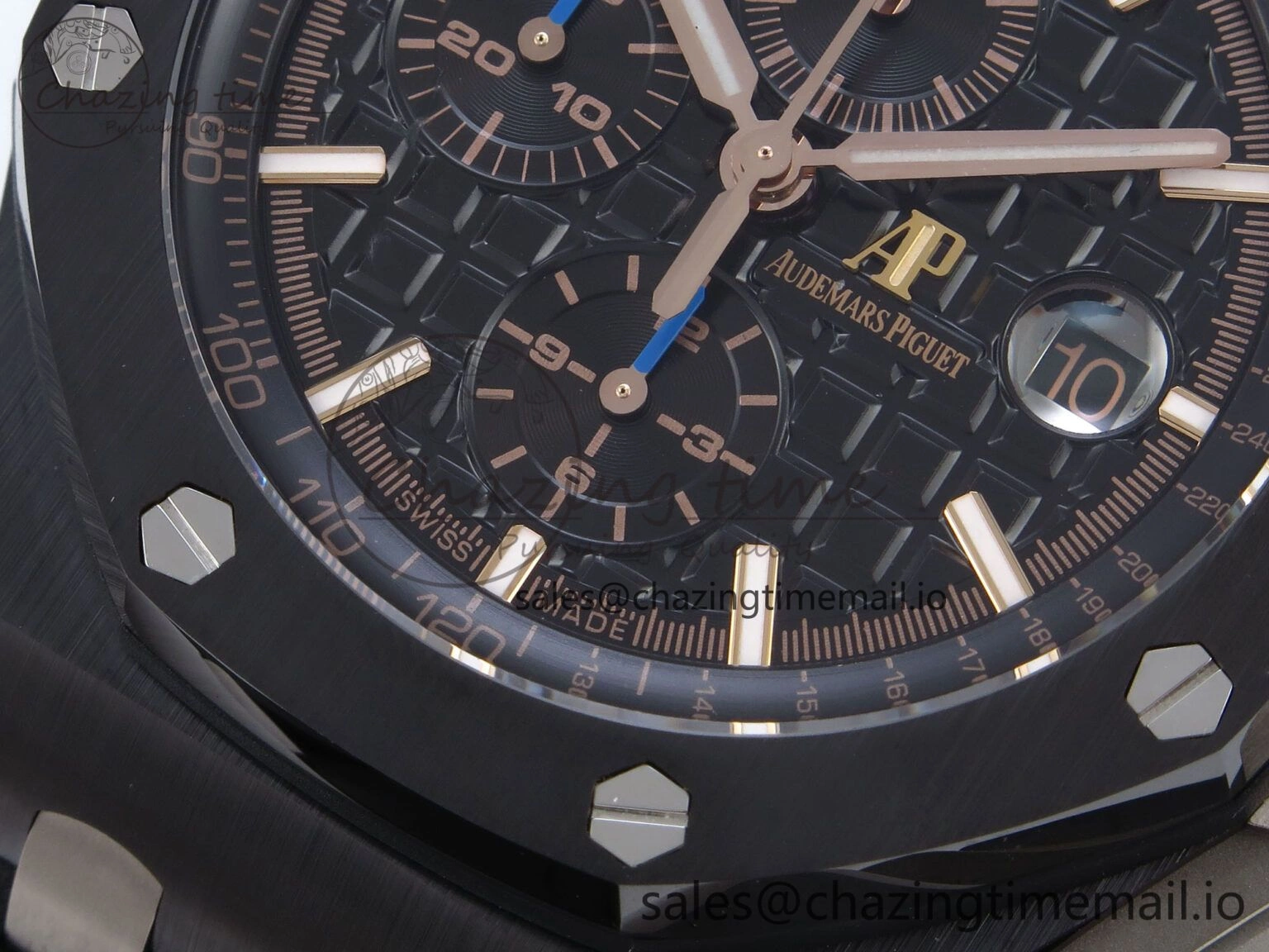 Sophisticated Royal Oak Offshore 44mm Black Ceramic TKF 1:1 Best Edition Black Dial on Black Rubber Strap A 4369
