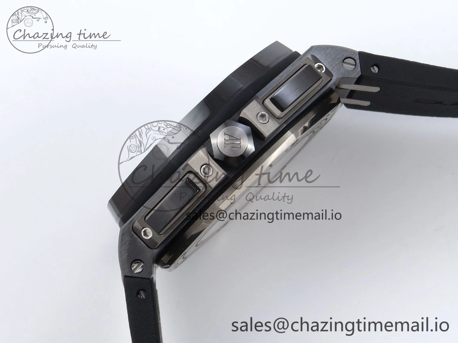 Sophisticated Royal Oak Offshore 44mm Black Ceramic TKF 1:1 Best Edition Black Dial on Black Rubber Strap A 4369