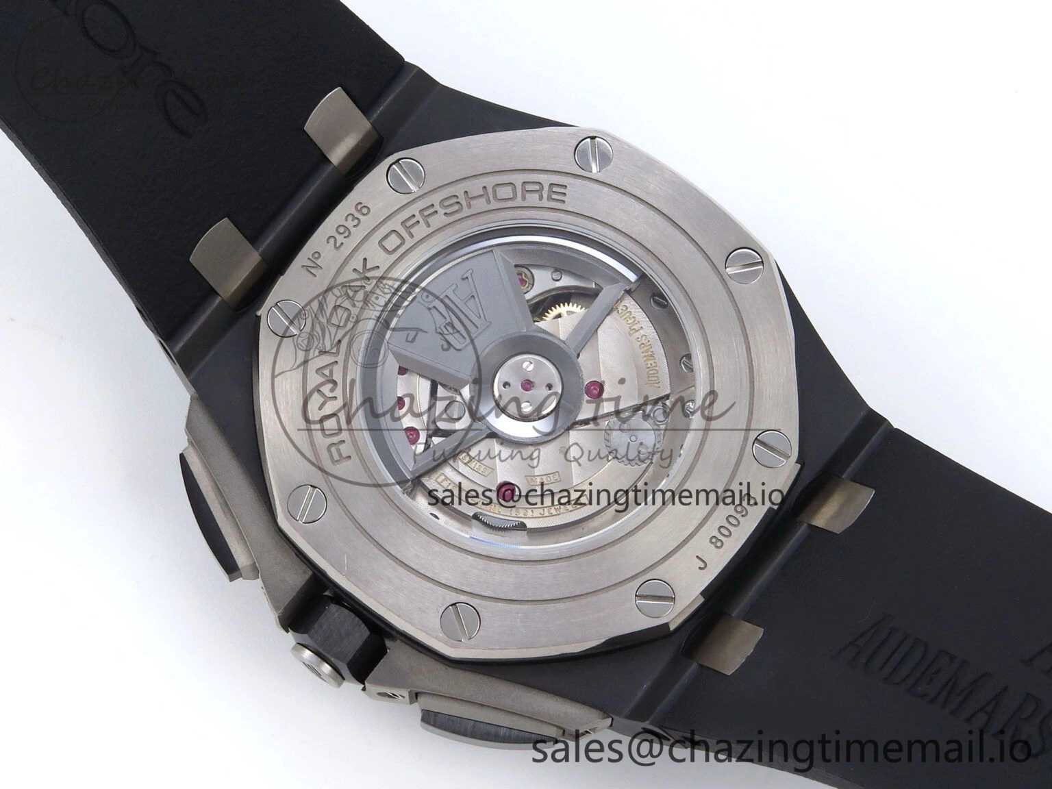 Sophisticated Royal Oak Offshore 44mm Black Ceramic TKF 1:1 Best Edition Black Dial on Black Rubber Strap A 4369