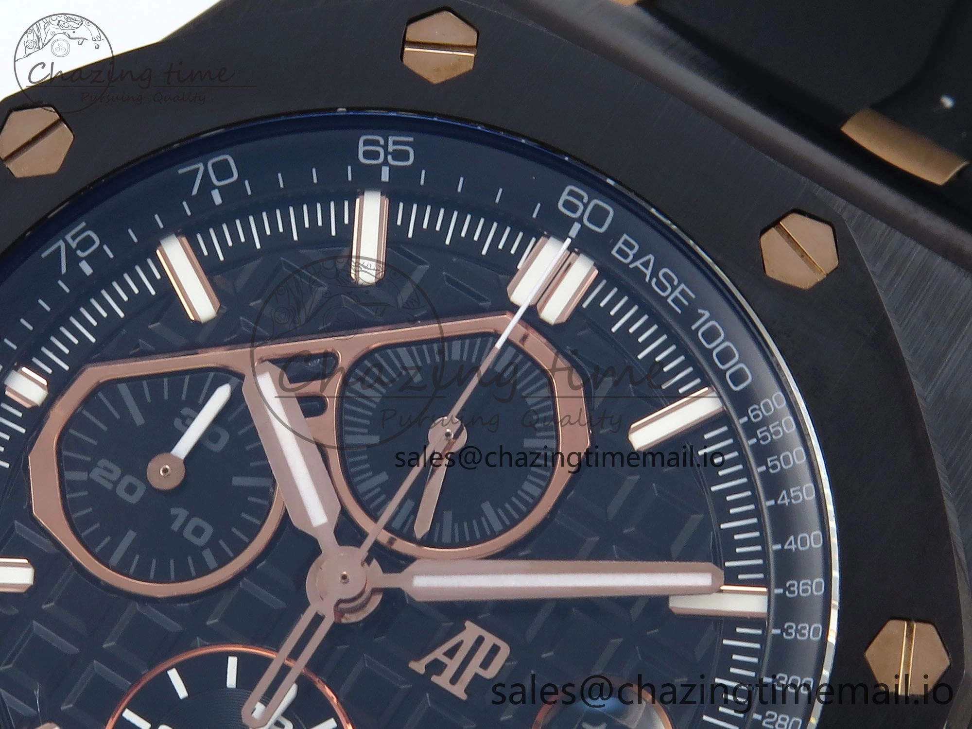 Royal Oak Offshore 44mm Black Ceramic TKF 1:1 Best Edition Black RG Dial on Black Rubber Strap A Timeless 4367