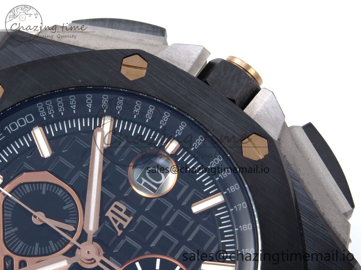 Royal Oak Offshore 44mm Black Ceramic TKF 1:1 Best Edition Black RG Dial on Black Rubber Strap A Timeless 4367