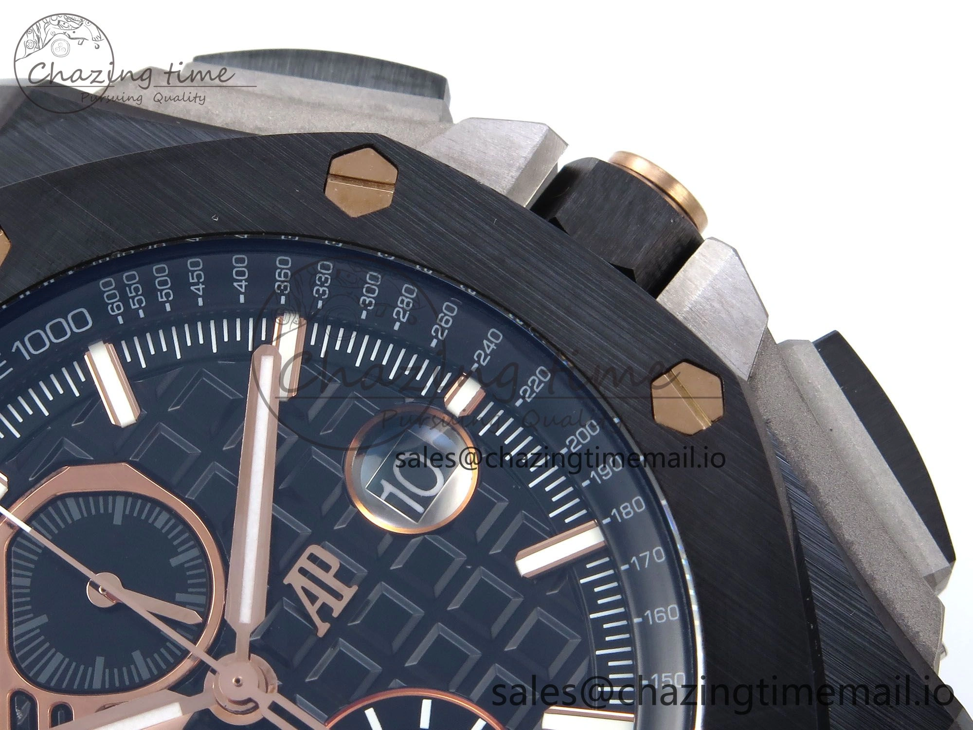 Royal Oak Offshore 44mm Black Ceramic TKF 1:1 Best Edition Black RG Dial on Black Rubber Strap A Timeless 4367