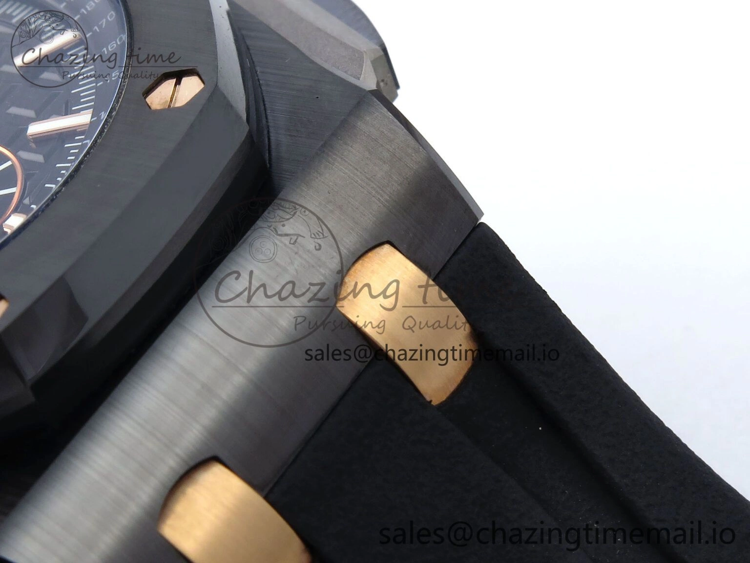 Royal Oak Offshore 44mm Black Ceramic TKF 1:1 Best Edition Black RG Dial on Black Rubber Strap A Timeless 4367