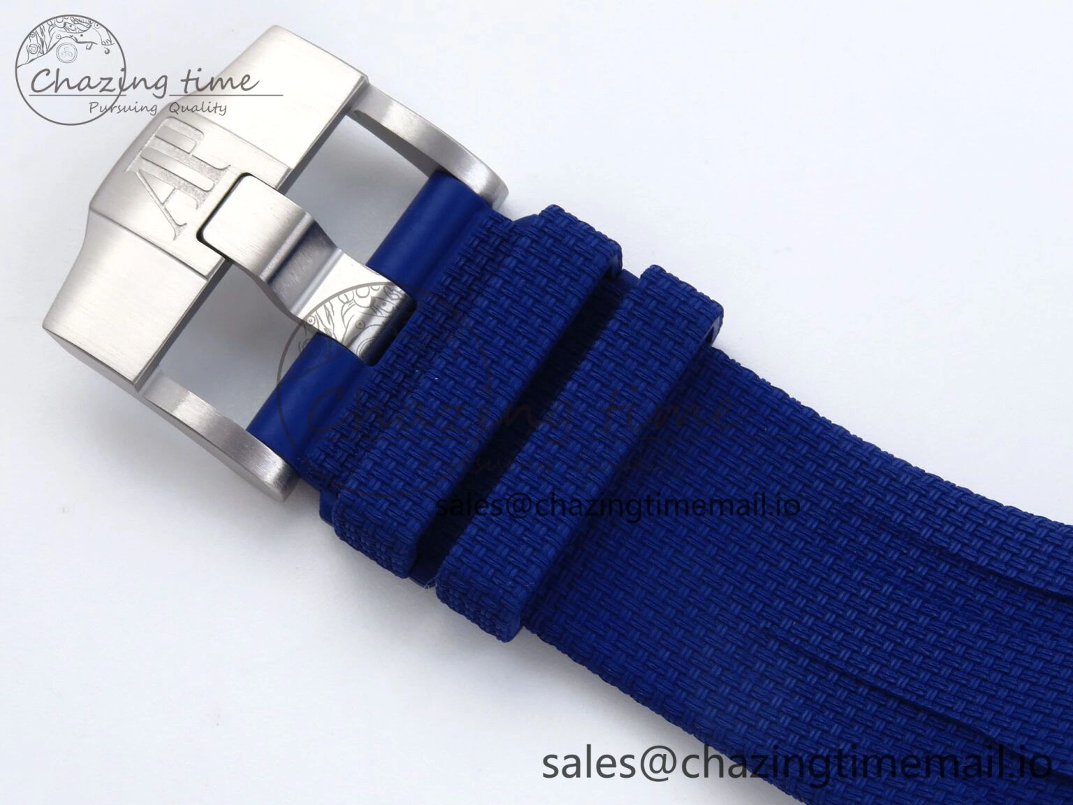 Flexible Royal Oak Offshore 44mm Black Ceramic TKF 1:1 Best Edition Blue Dial on Blue Rubber Strap A 4366