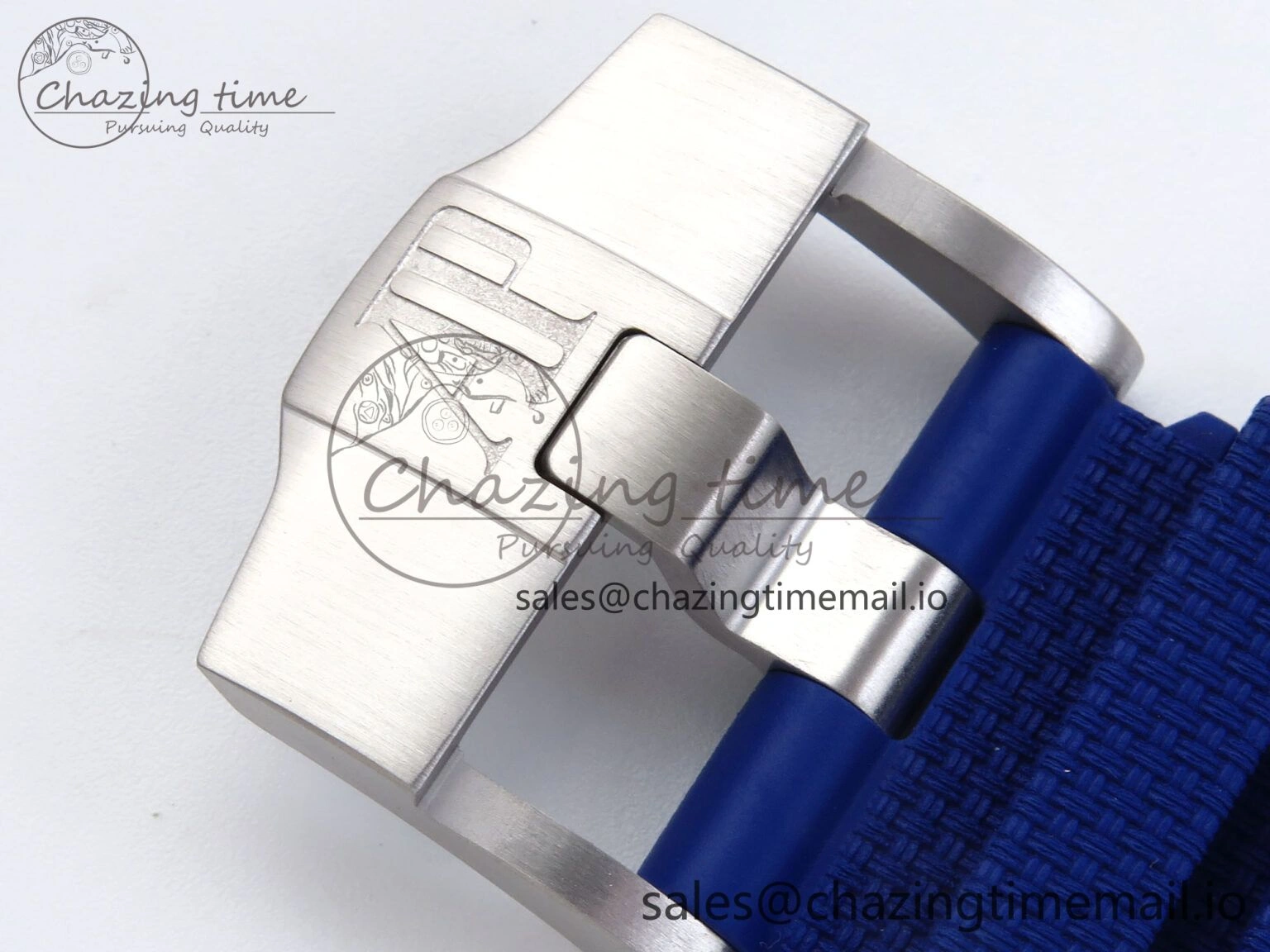 Flexible Royal Oak Offshore 44mm Black Ceramic TKF 1:1 Best Edition Blue Dial on Blue Rubber Strap A 4366