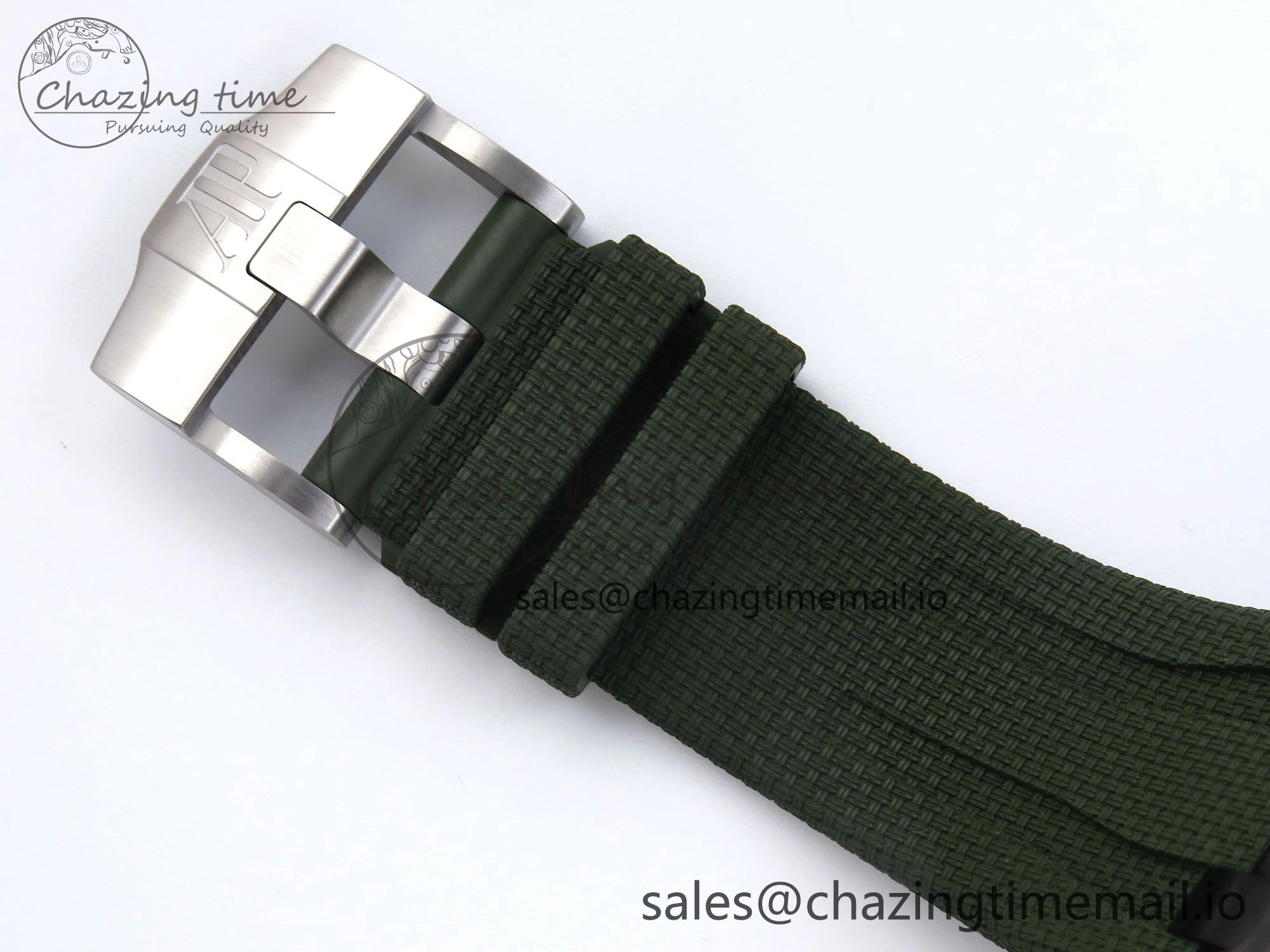 OdorResistant Royal Oak Offshore 44mm Black Ceramic TKF 1:1 Best Edition Green Dial on Green Rubber Strap A 4314