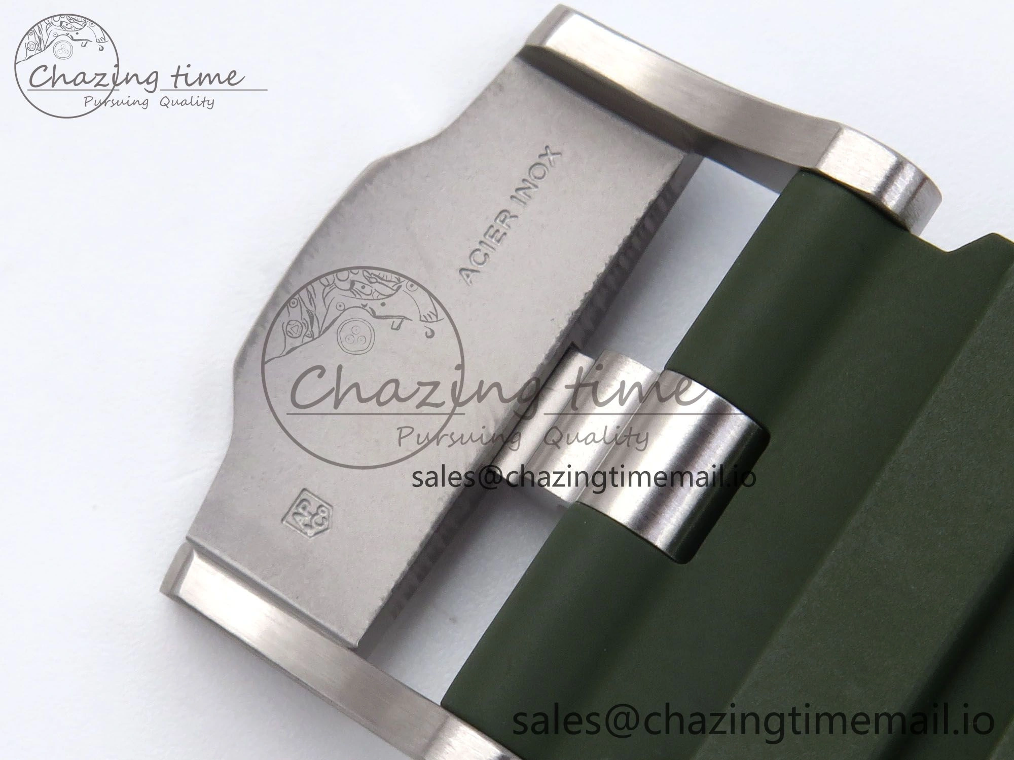 OdorResistant Royal Oak Offshore 44mm Black Ceramic TKF 1:1 Best Edition Green Dial on Green Rubber Strap A 4314