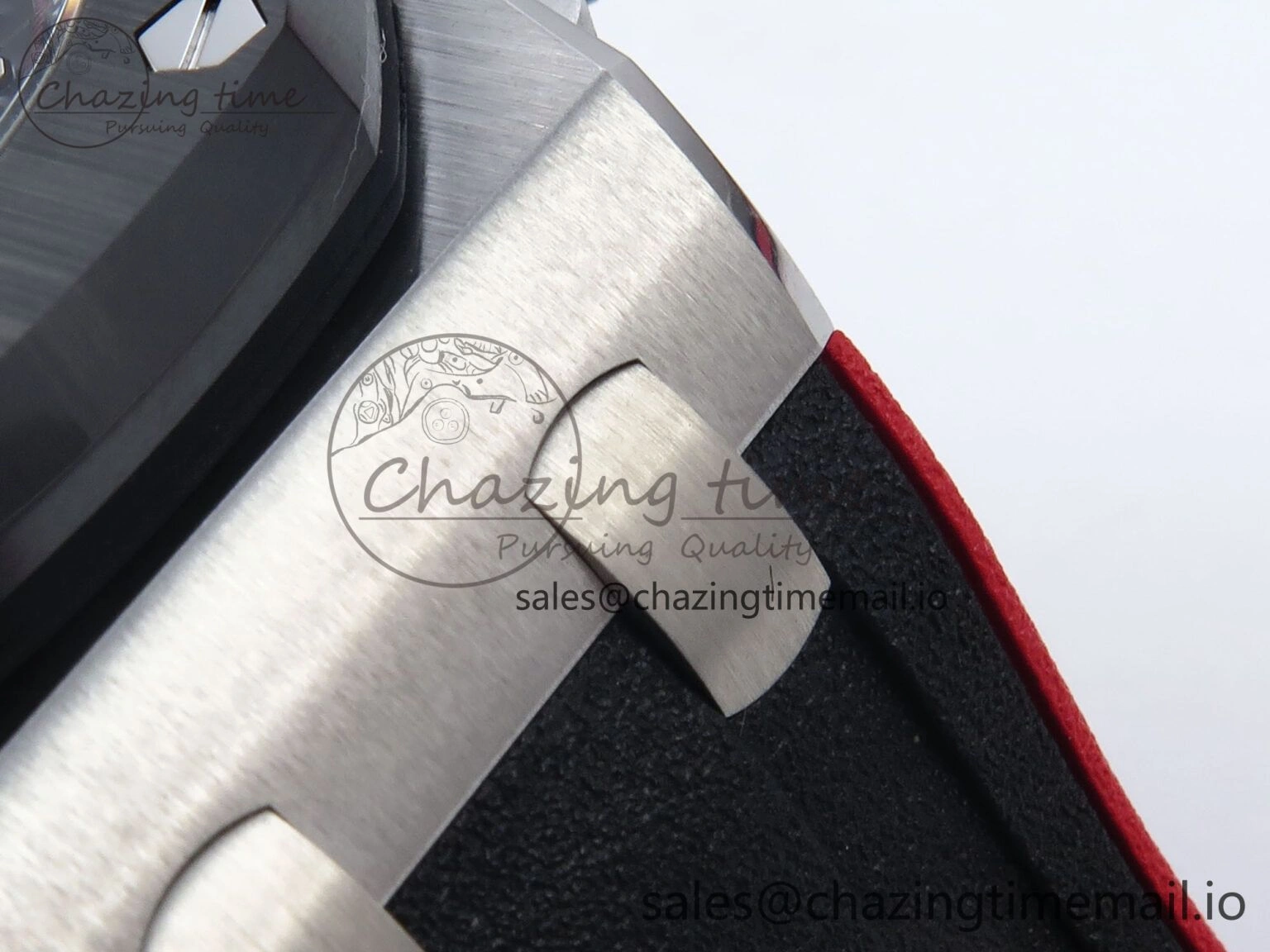 EasyMatch Royal Oak Offshore 44mm Black Themes SS TKF 1:1 Best Edition Black Dial on Black Red Rubber Strap A 4320