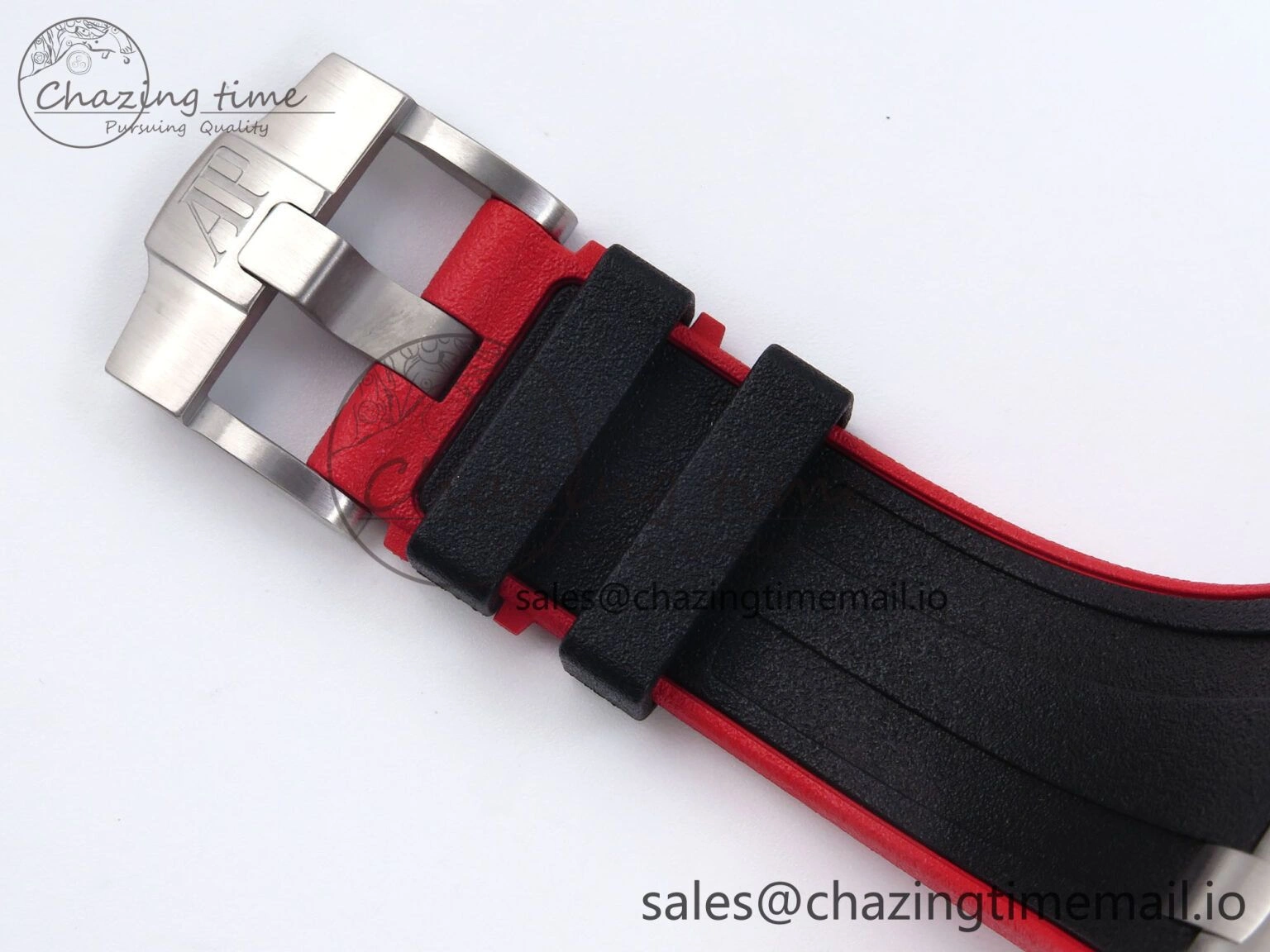 EasyMatch Royal Oak Offshore 44mm Black Themes SS TKF 1:1 Best Edition Black Dial on Black Red Rubber Strap A 4320