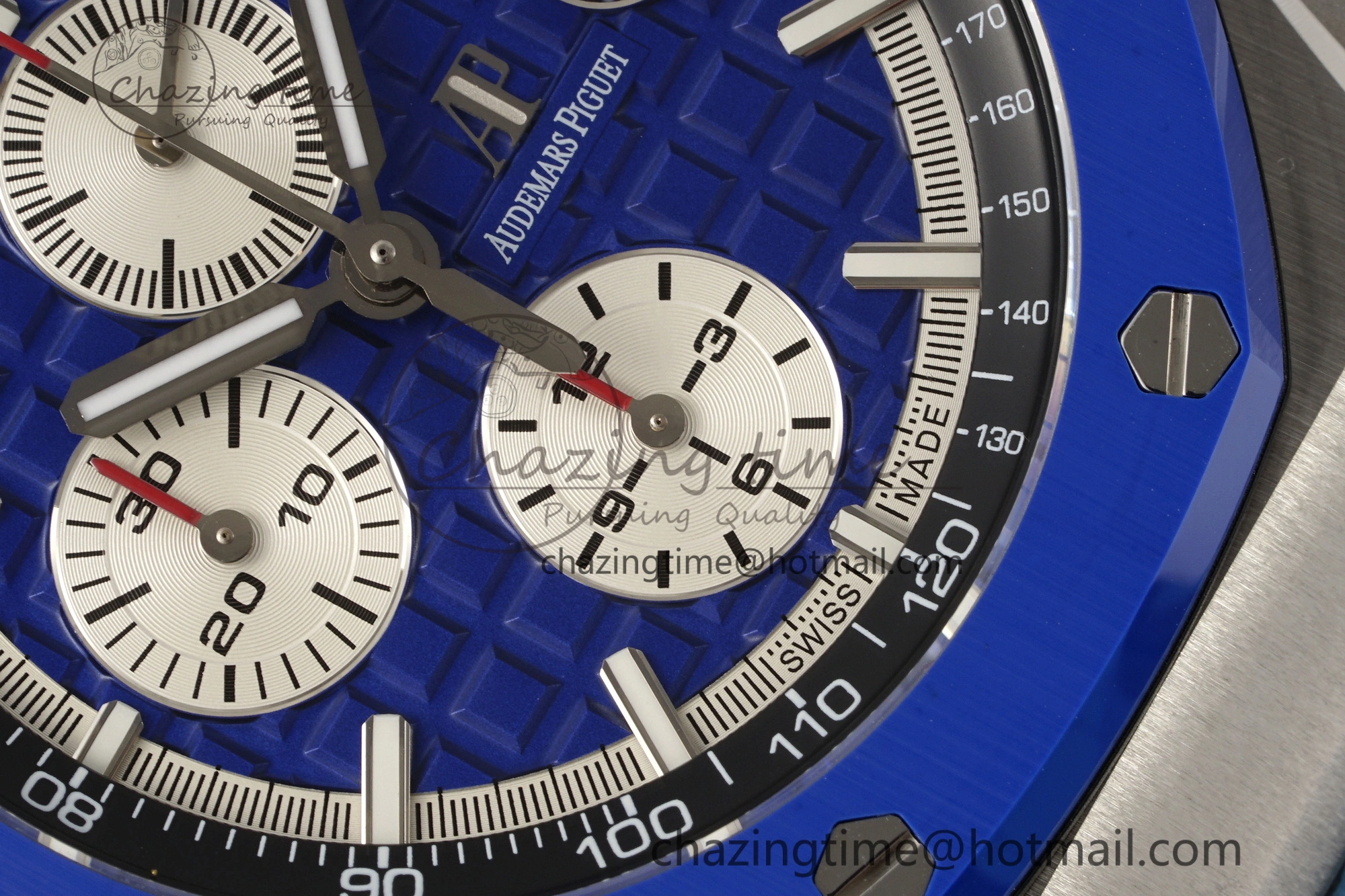 Royal Oak Offshore 44mm Blue Ceramic Bezel APF 1:1 Best Edition Blue Dial on Blue Camou Strap A3126 V Stretchable 4598