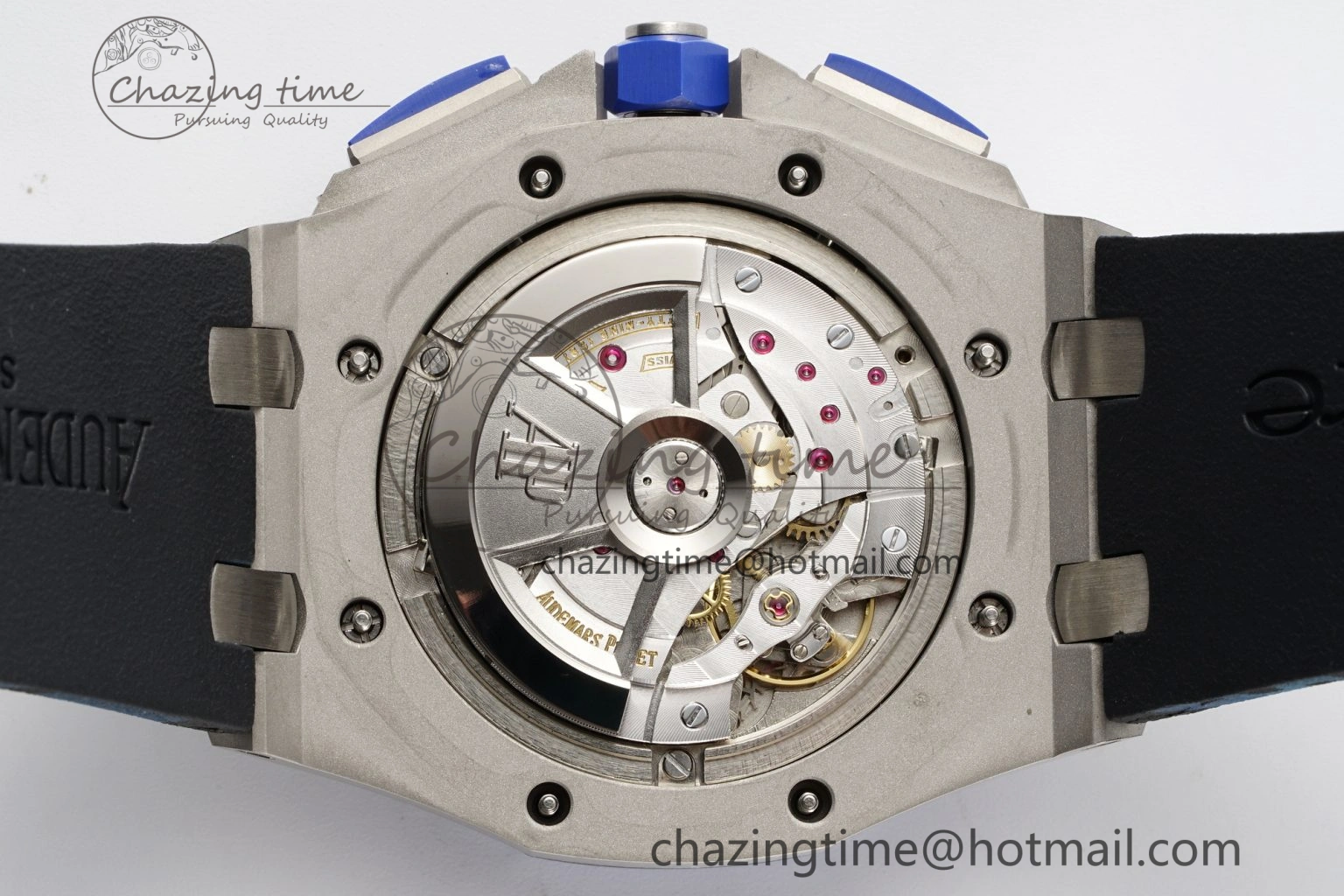 Royal Oak Offshore 44mm Blue Ceramic Bezel APF 1:1 Best Edition Blue Dial on Blue Camou Strap A3126 V Stretchable 4598