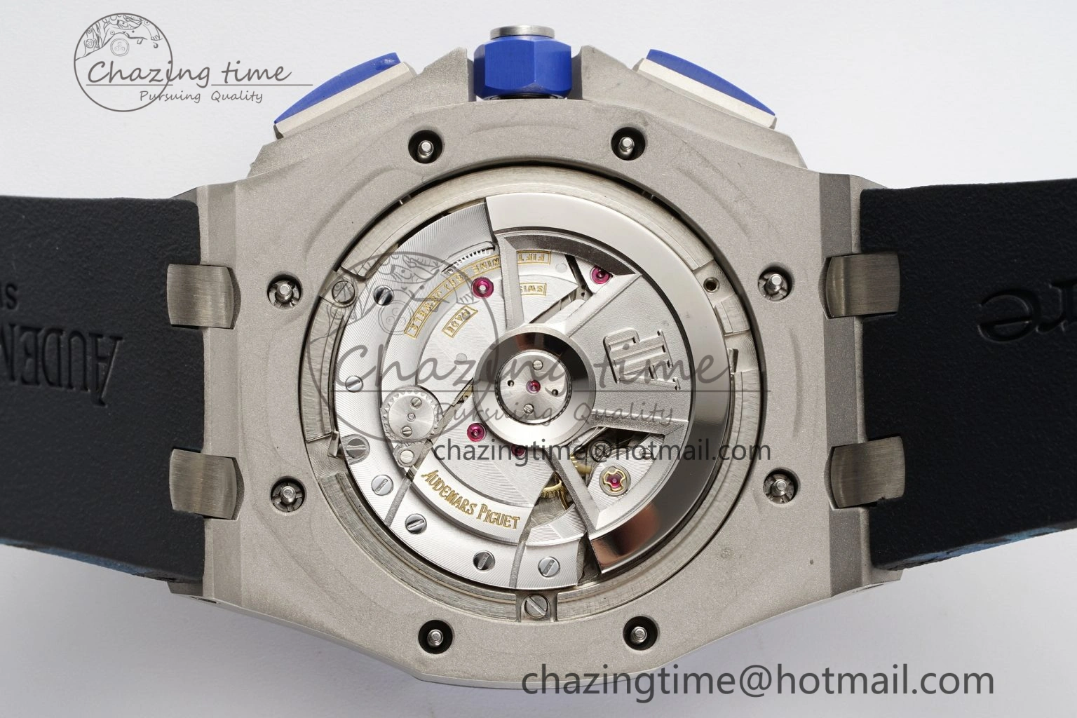 Royal Oak Offshore 44mm Blue Ceramic Bezel APF 1:1 Best Edition Blue Dial on Blue Camou Strap A3126 V Stretchable 4598
