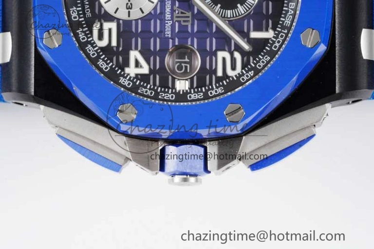 Royal Oak Offshore 44mm Blue Black Ceramic APF 1:1 Best Edition Blue Black Dial on Rubber Strap A3126 V Youthful 4618