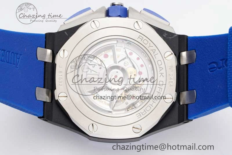 Royal Oak Offshore 44mm Blue Black Ceramic APF 1:1 Best Edition Blue Black Dial on Rubber Strap A3126 V Youthful 4618