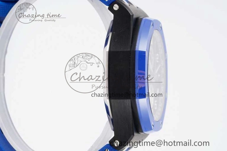 Royal Oak Offshore 44mm Blue Black Ceramic APF 1:1 Best Edition Blue Black Dial on Rubber Strap A3126 V Youthful 4618