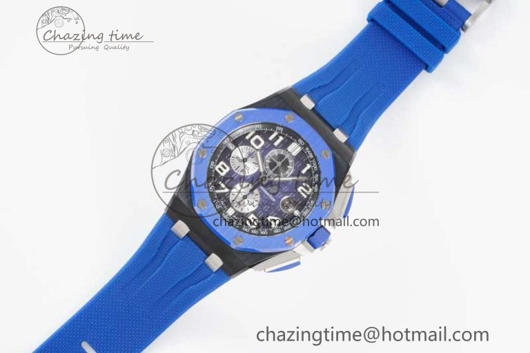 Royal Oak Offshore 44mm Blue Black Ceramic APF 1:1 Best Edition Blue Black Dial on Rubber Strap A3126 V Youthful 4618