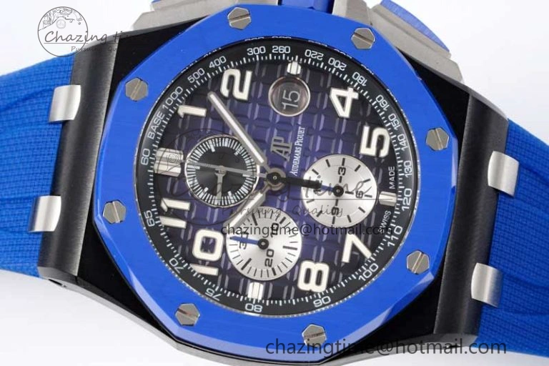 Royal Oak Offshore 44mm Blue Black Ceramic APF 1:1 Best Edition Blue Black Dial on Rubber Strap A3126 V Youthful 4618